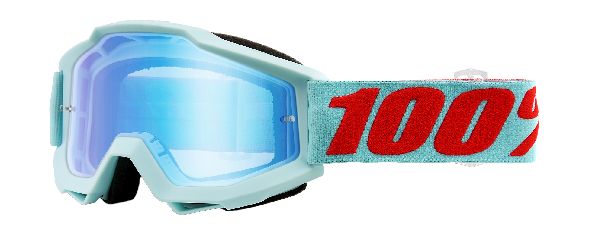 100% Motocross Goggle Accuri 1 Maldives - Mirror Blue Flash