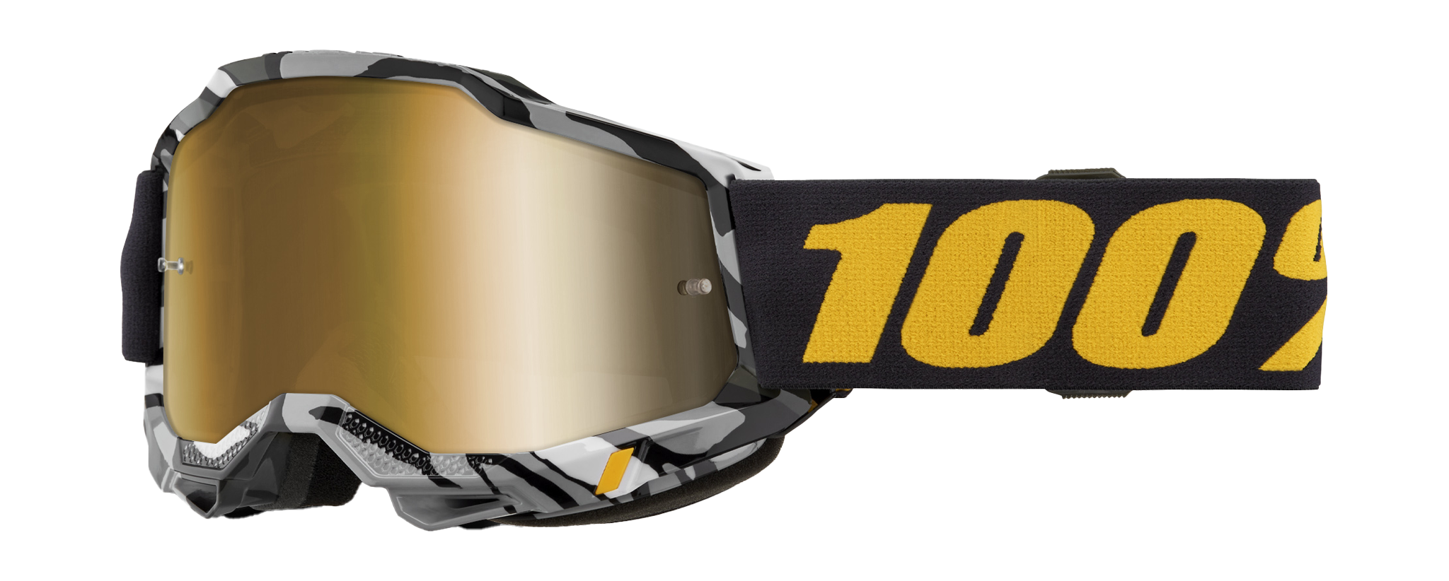 100% Motocross Goggle Accuri 2 Ambush - Mirror True Gold