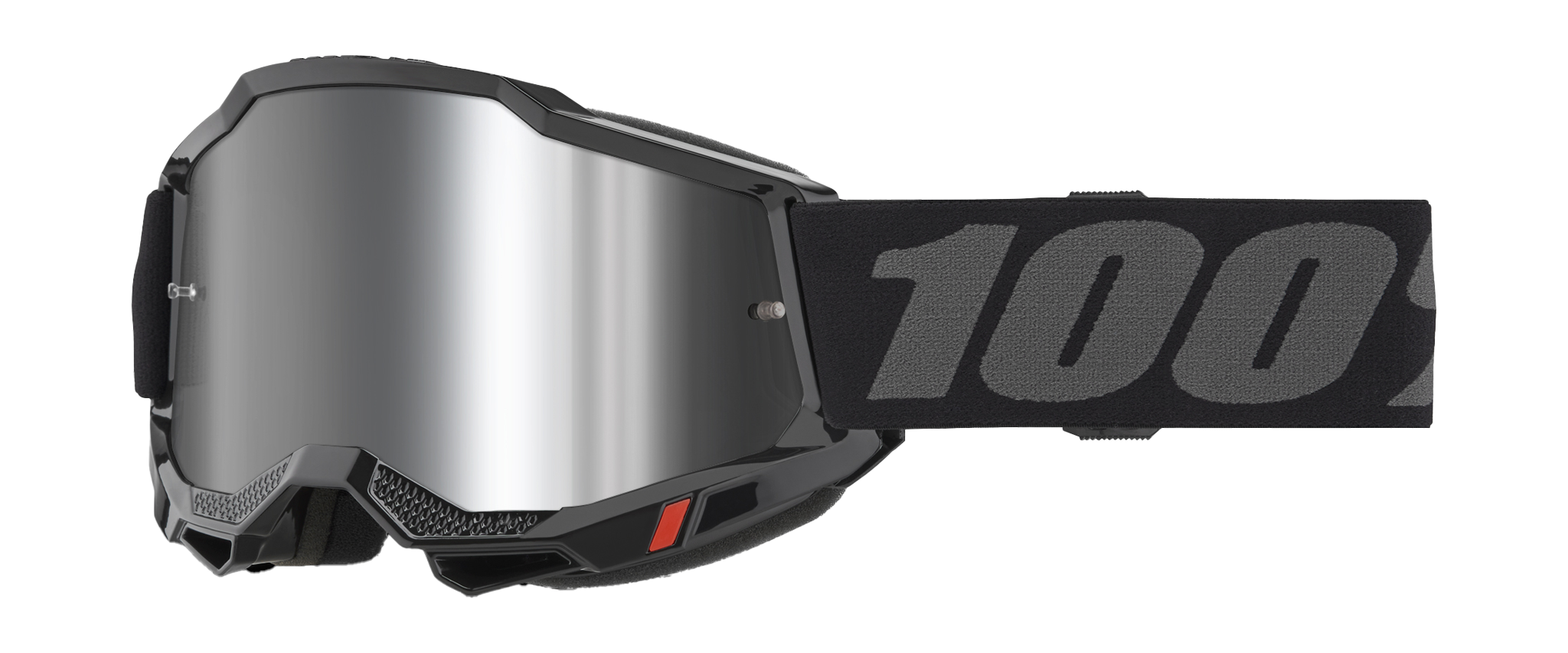 100% Motocross Goggle Accuri 2 Black - Mirror Silver