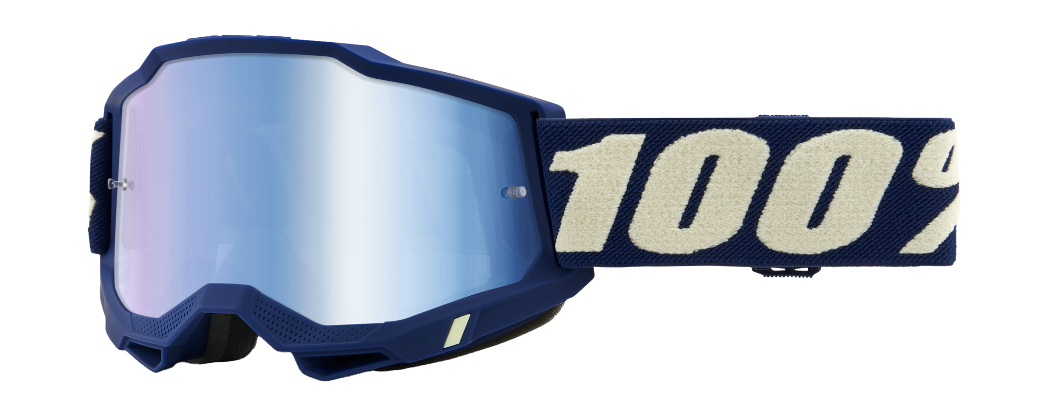 100% Motocross Goggle Accuri 2 Deepmarine - Mirror Blue