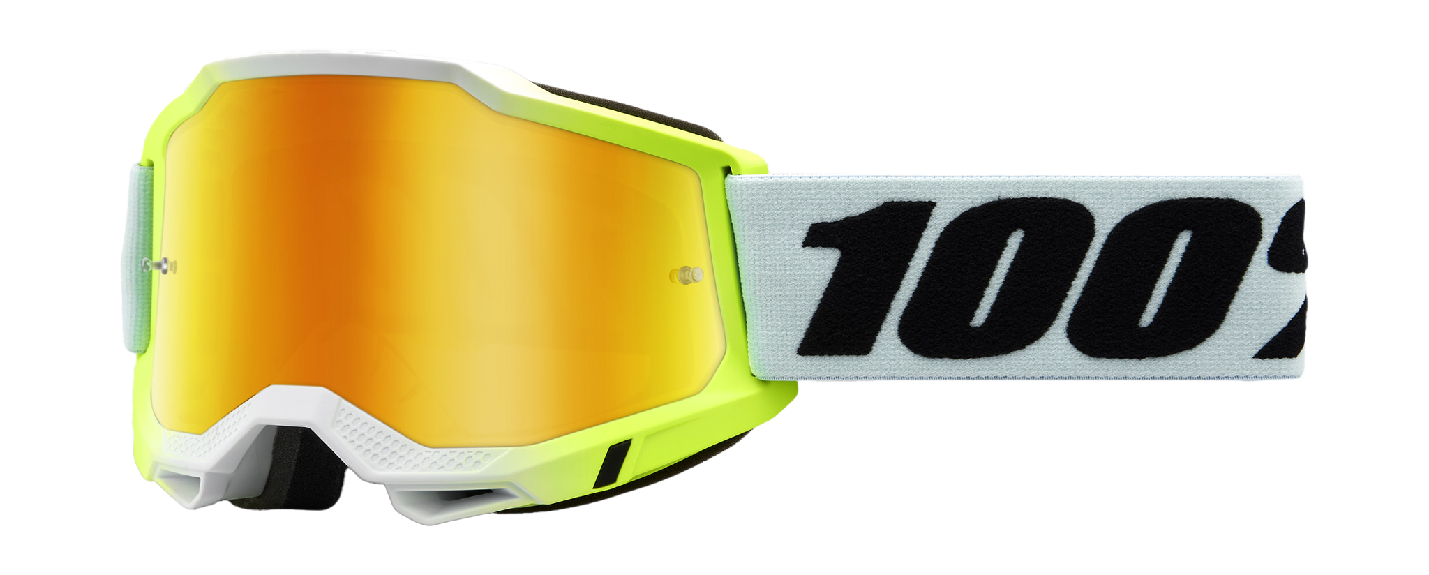 100% Motocross Goggle Accuri 2 Dunder - Mirror Yellow