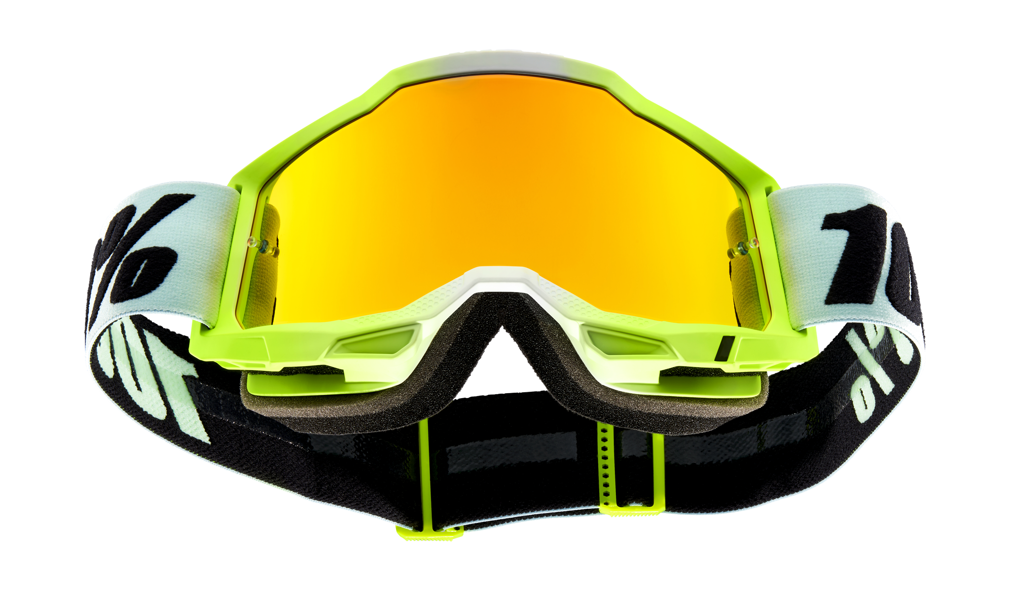 100% Motocross Goggle Accuri 2 Dunder - Mirror Yellow