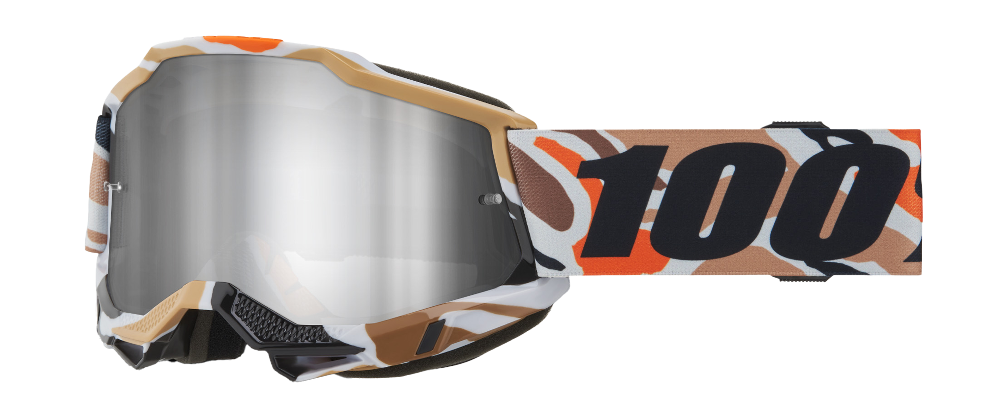 100% Motocross Goggle Accuri 2 Flea - Mirror Silver