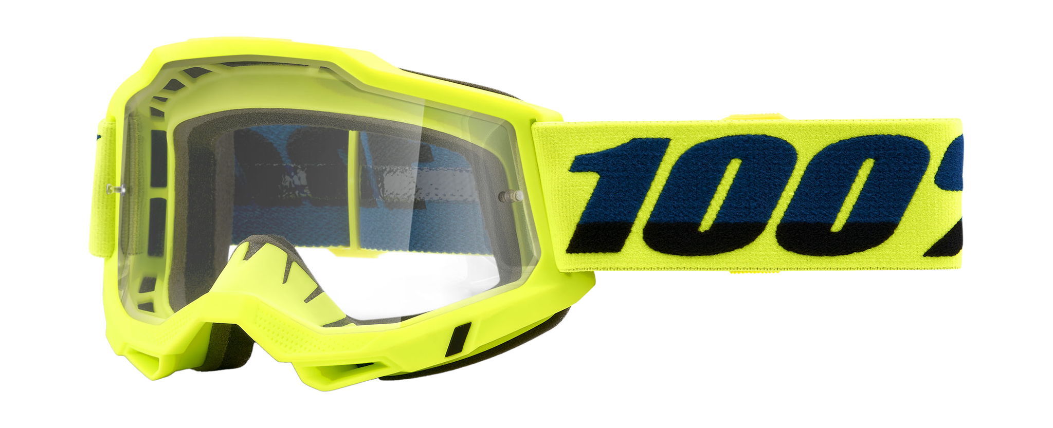 100% Motocross Goggle Accuri 2 Fluo Yellow - Clear