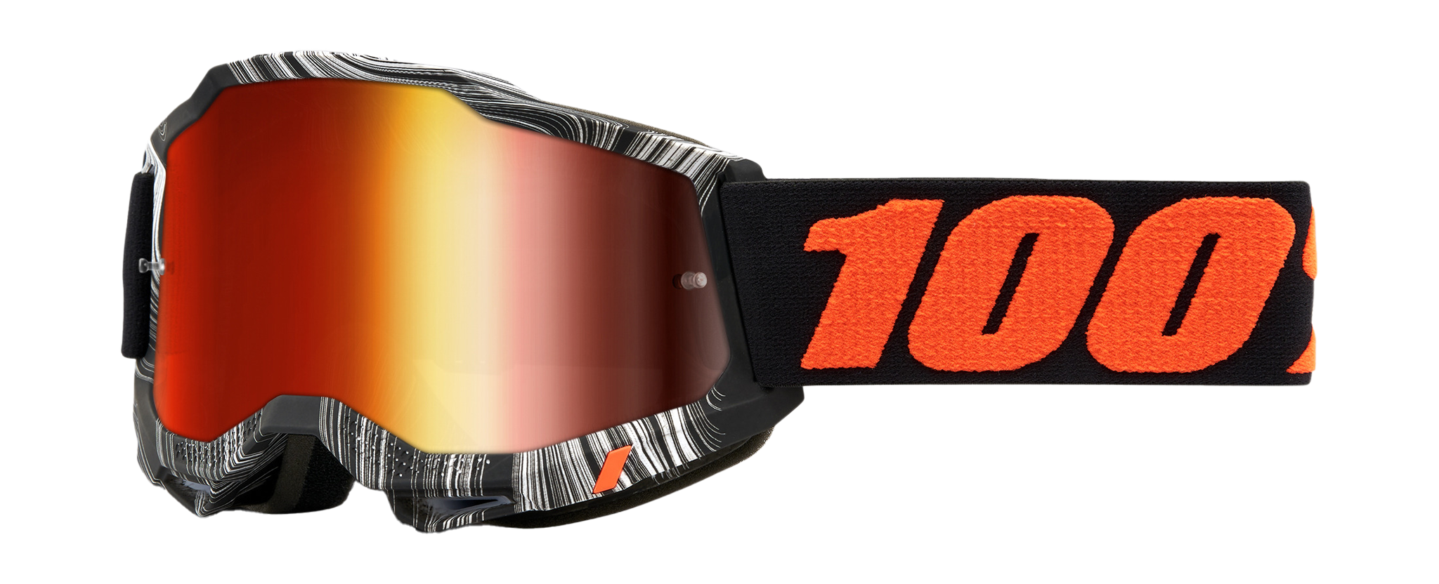 100% Motocross Goggle Accuri 2 Geospace - Mirror Red