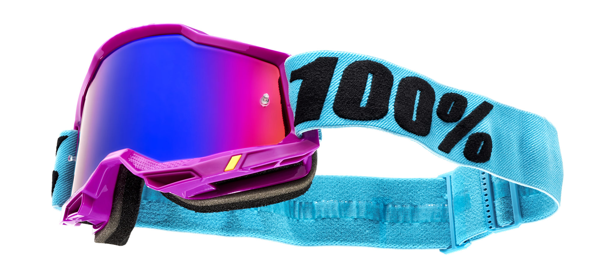 100% Motocross Goggle Accuri 2 Lefleur - Mirror Red / Blue