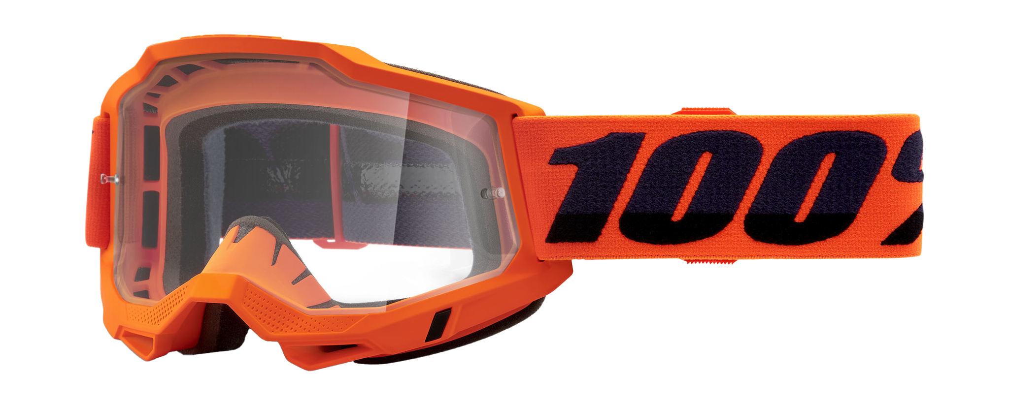 100% Motocross Goggle Accuri 2 Neon Orange - Clear