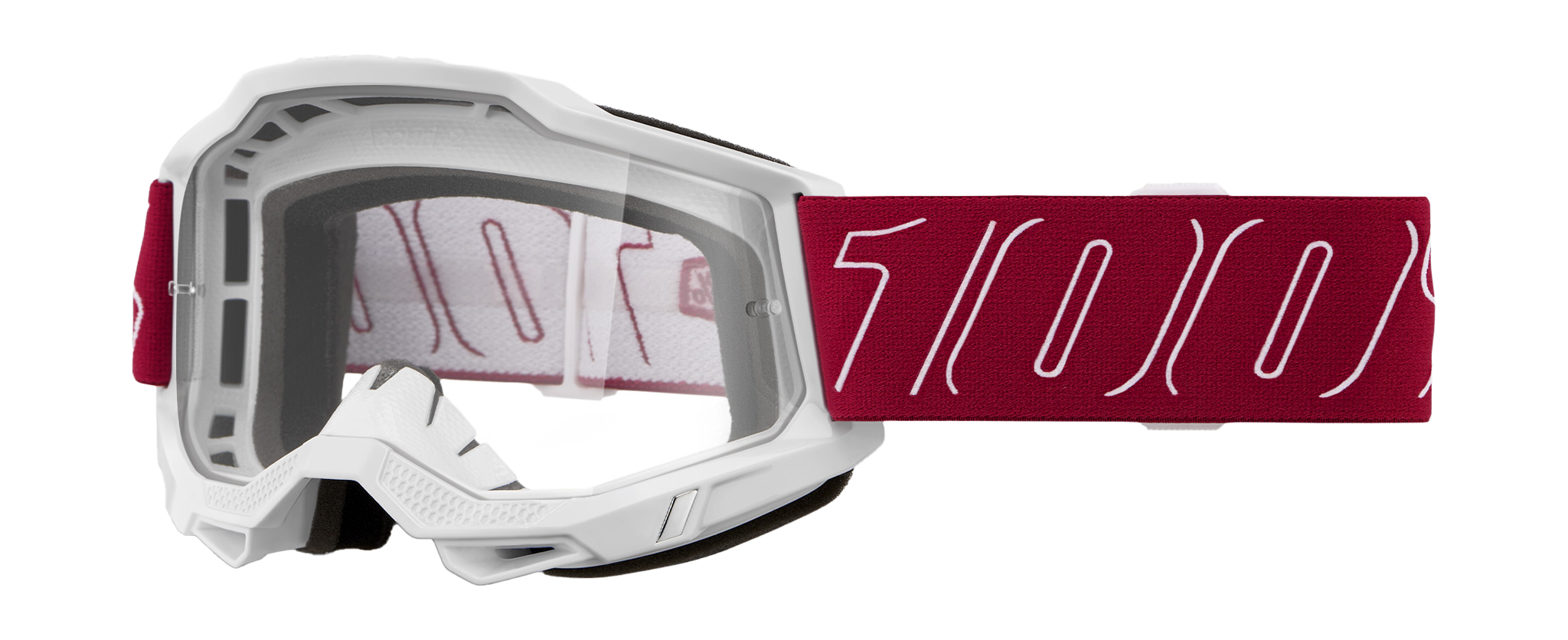 100% Motocross Goggle Accuri 2 Redline - Clear