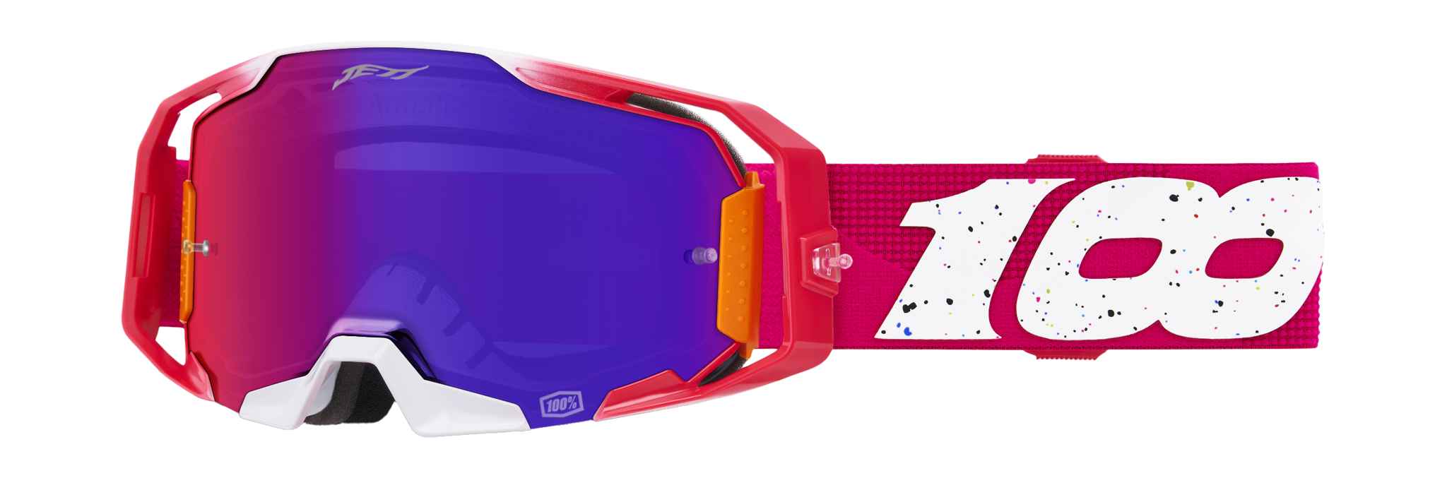 100% Motocross Goggle ARmatic Donut Jett Lawrence - Mirror Multi - 2 Pcs