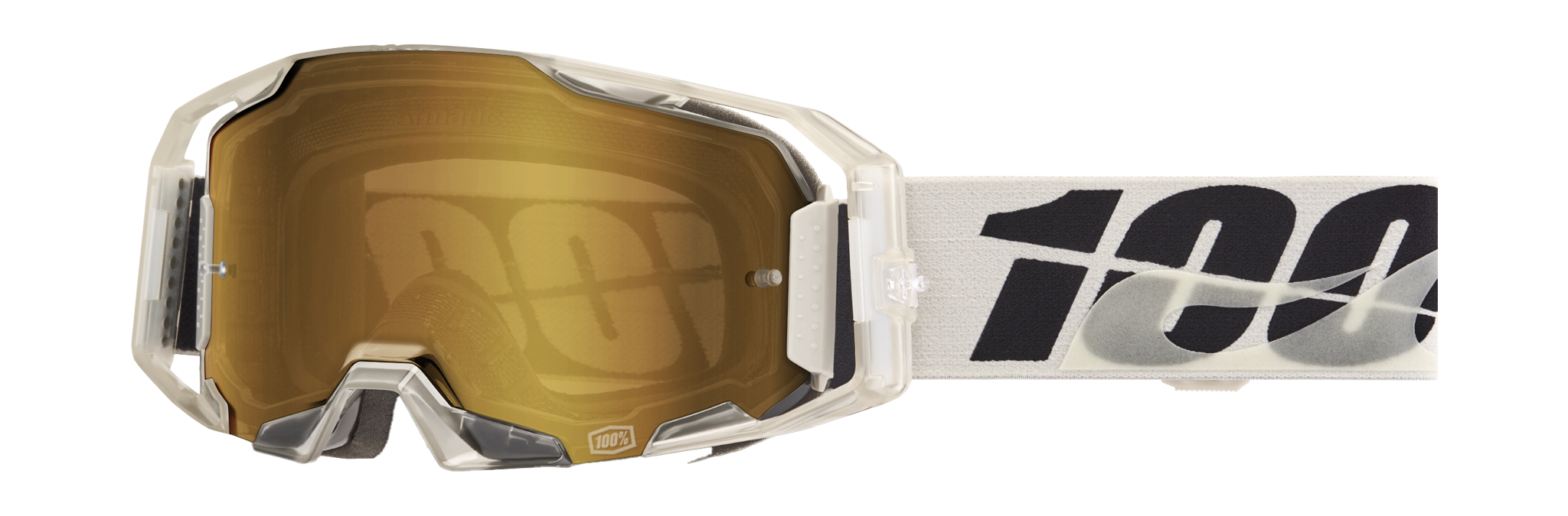 100% Motocross Goggle ARmatic Pitch - Mirror True Gold