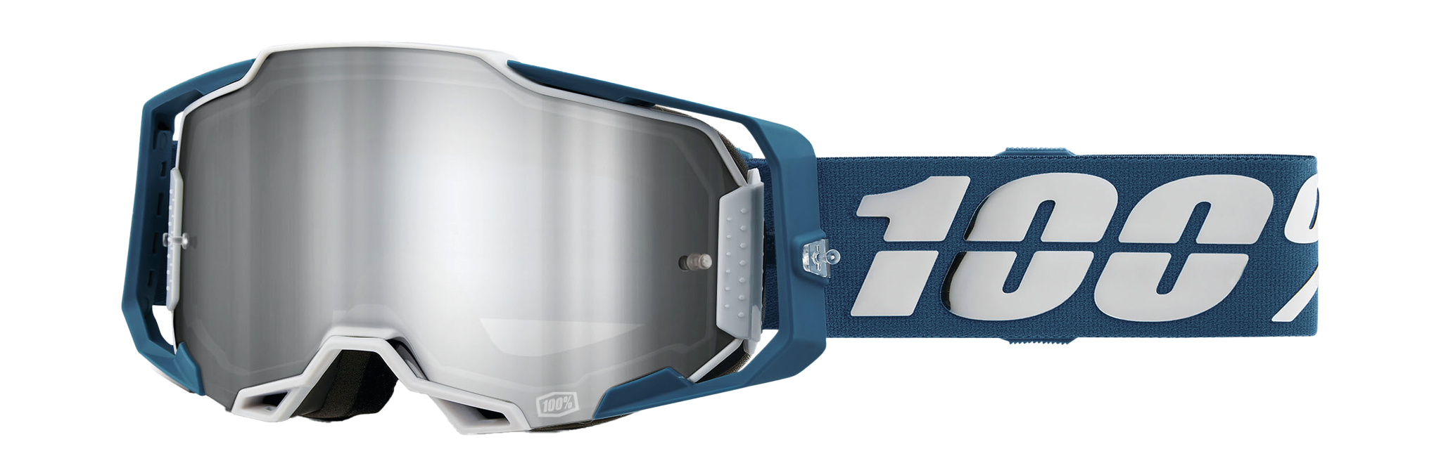 100% Motocross Goggle Armega Albar - Mirror Silver Flash