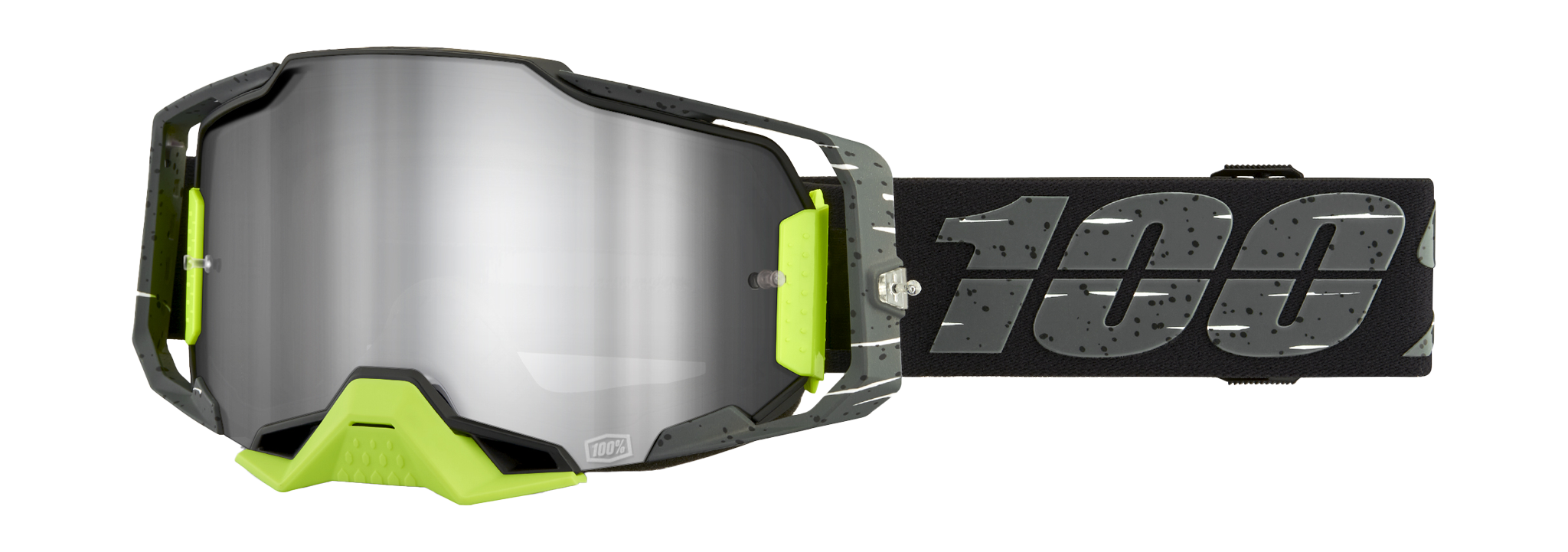 100% Motocross Goggle Armega Antibia - Mirror Silver Flash