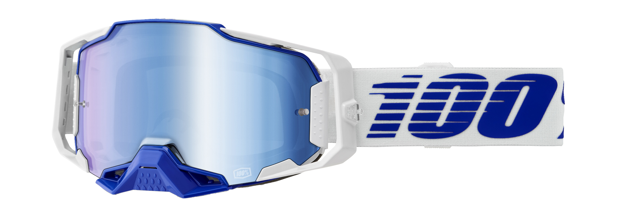 100% Motocross Goggle Armega Blue - Mirror Blue