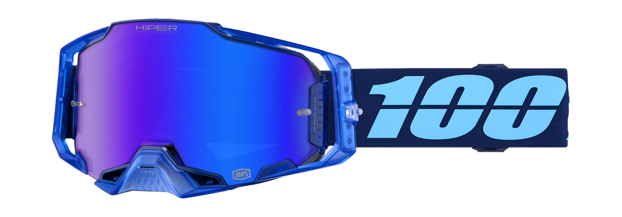 100% Motocross Goggle Armega Coupe - HiPER Mirror Blue