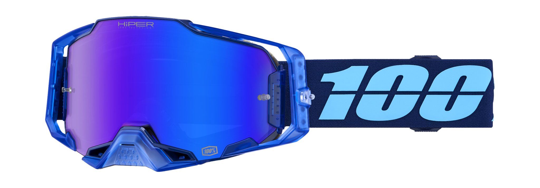 100% Motocross Goggle Armega Coupe - HiPER Mirror Blue