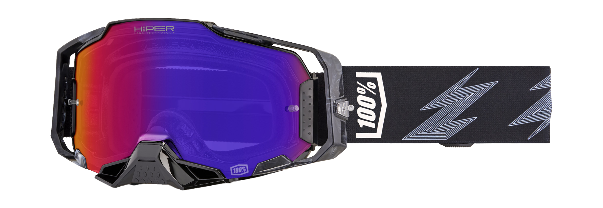 100% Motocross Goggle Armega Crenshaw - HiPER Mirror Purple