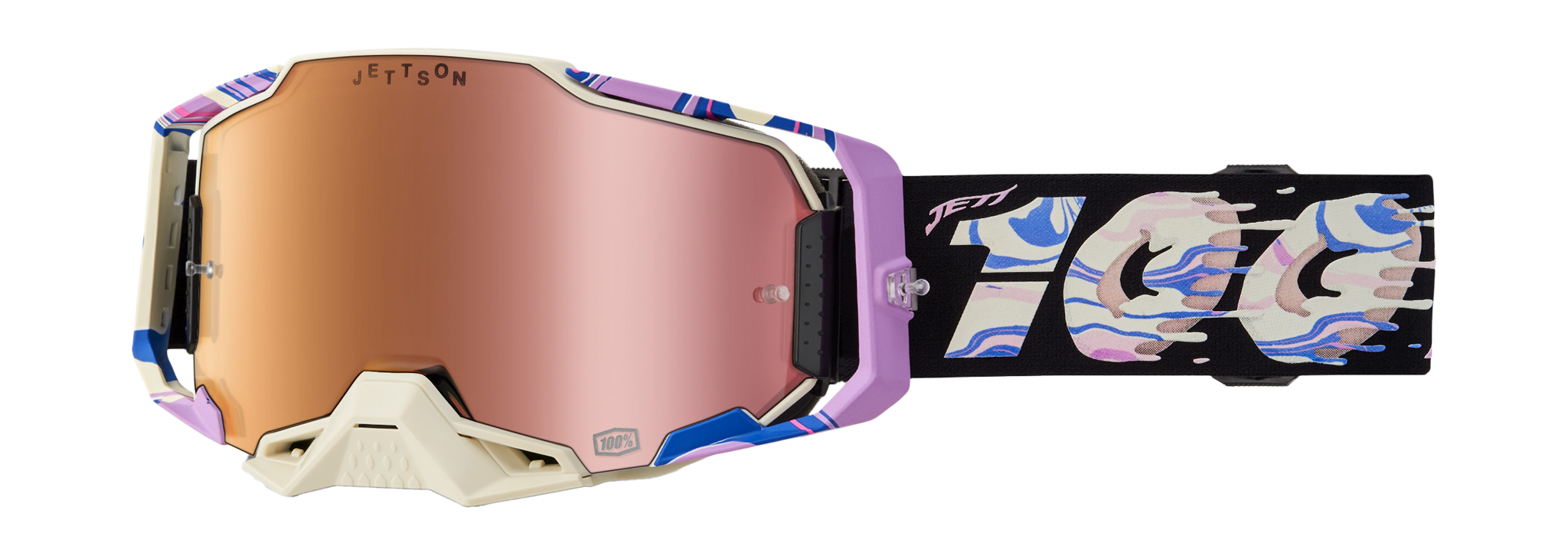 100% Motocross Goggle Armega Donut Jett Lawrence - Mirror Multi - 2 Pcs