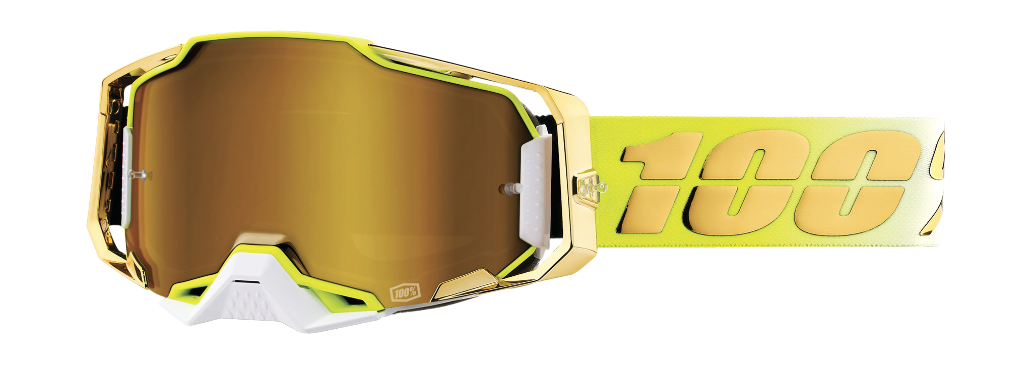 100% Motocross Goggle Armega Feelgood - Mirror True Gold