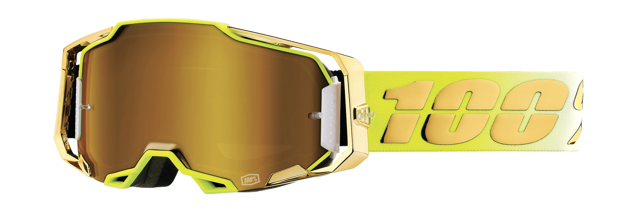 100% Motocross Goggle Armega Feelgood - Mirror True Gold