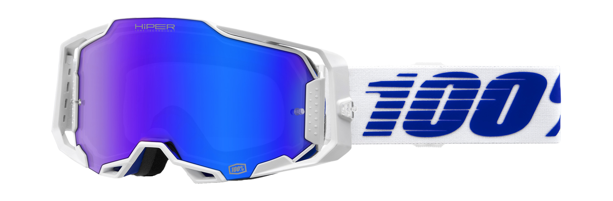 100% Motocross Goggle Armega Izi - HiPER Mirror Blue