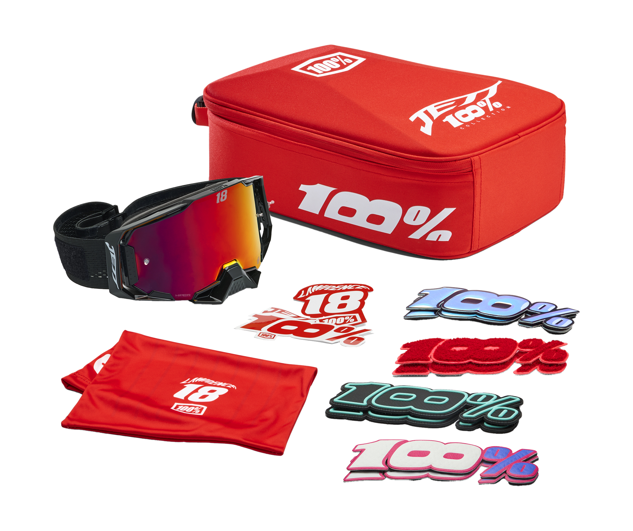 100% Motocross Goggle Armega Jett Special - HiPER Mirror Red