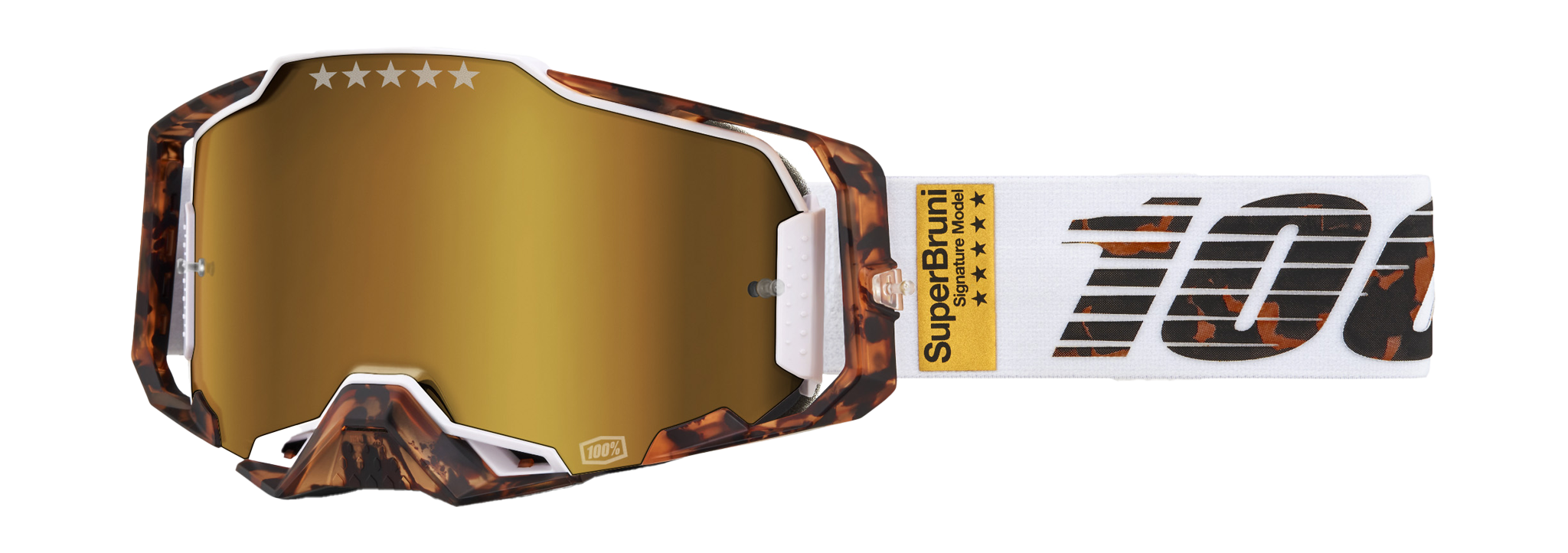 100% Motocross Goggle Armega LE Bruni - Mirror Gold