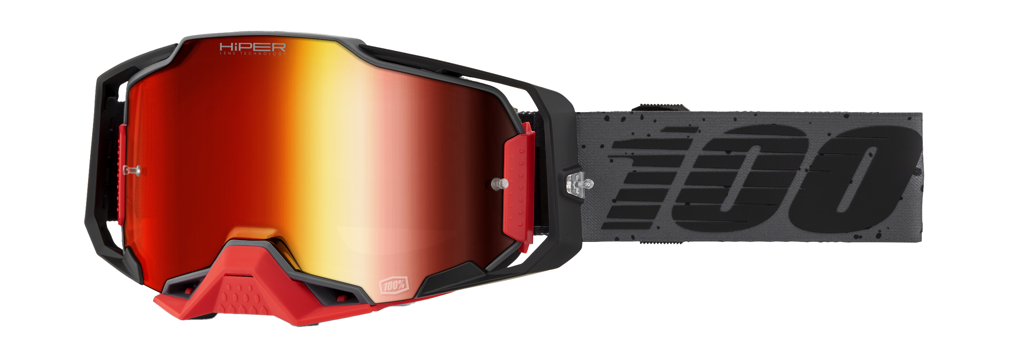 100% Motocross Goggle Armega Nekfue - HiPER Mirror Red