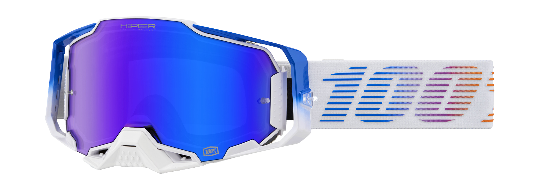100% Motocross Goggle Armega Neo - HiPER Mirror Blue