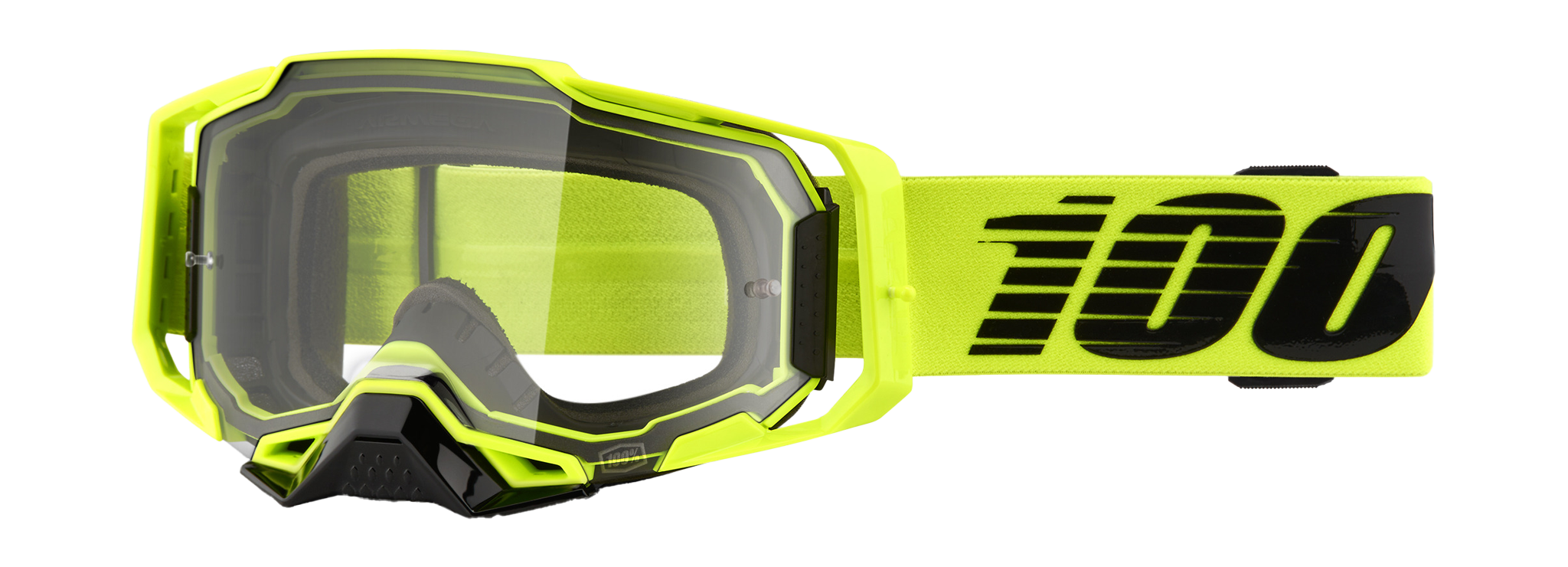 100% Motocross Goggle Armega Nuclear Citrus - Clear