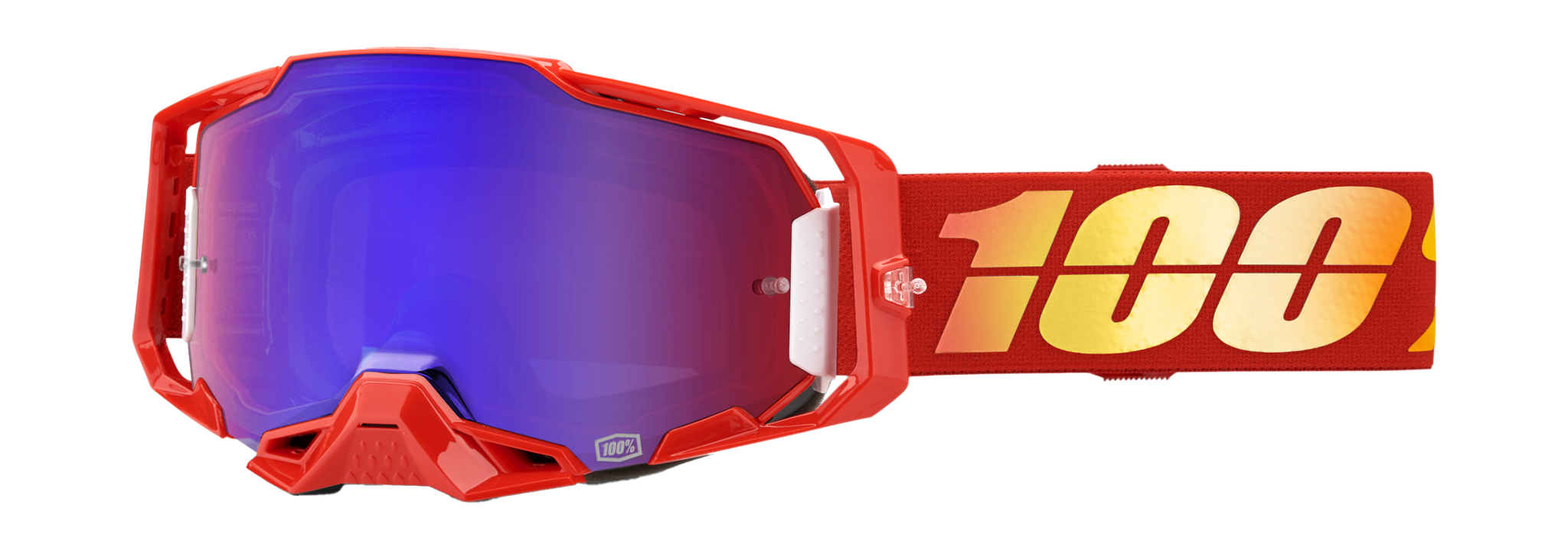 100% Motocross Goggle Armega Nuketown - Mirror Red / Blue