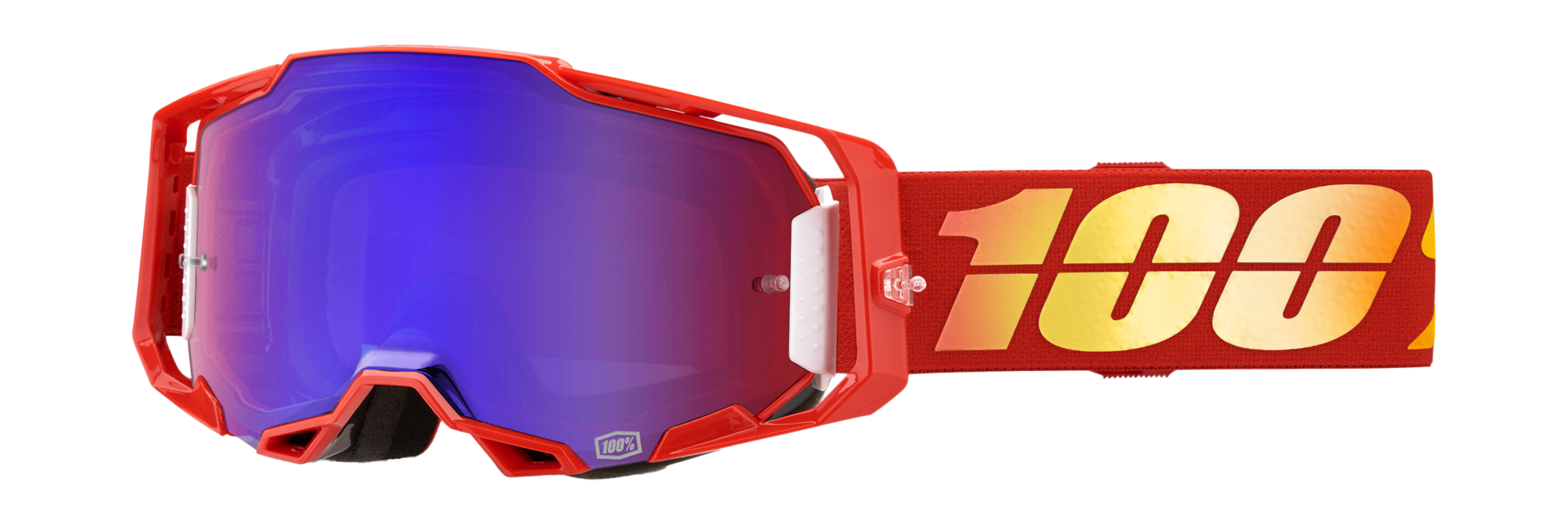 100% Motocross Goggle Armega Nuketown - Mirror Red / Blue
