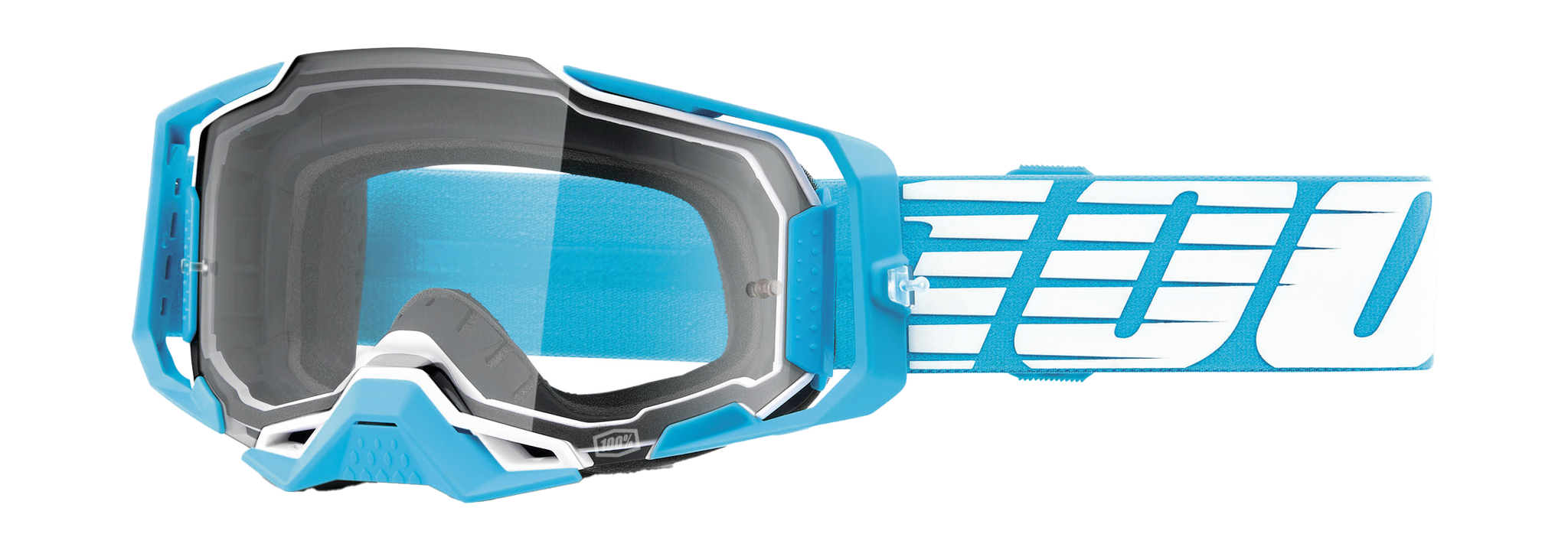 100% Motocross Goggle Armega Oversized Sky - Clear