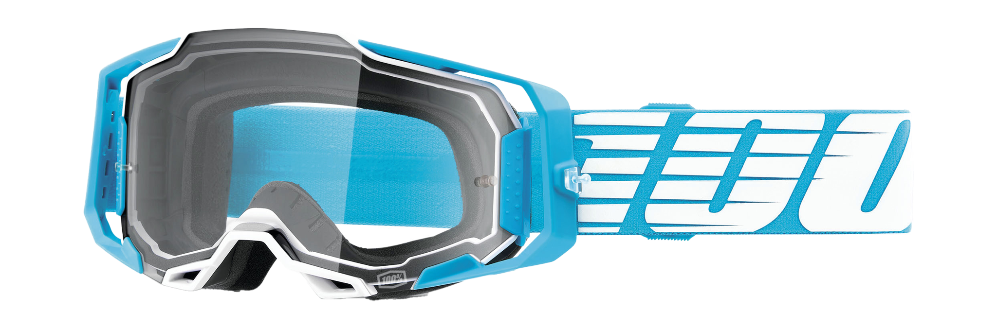 100% Motocross Goggle Armega Oversized Sky - Clear