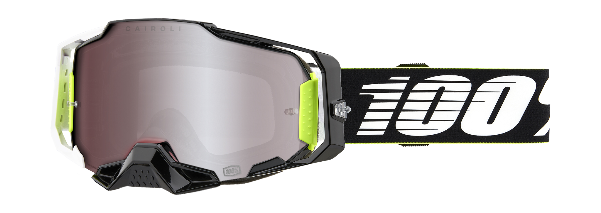 100% Motocross Goggle Armega RACR - HiPER Mirror Silver