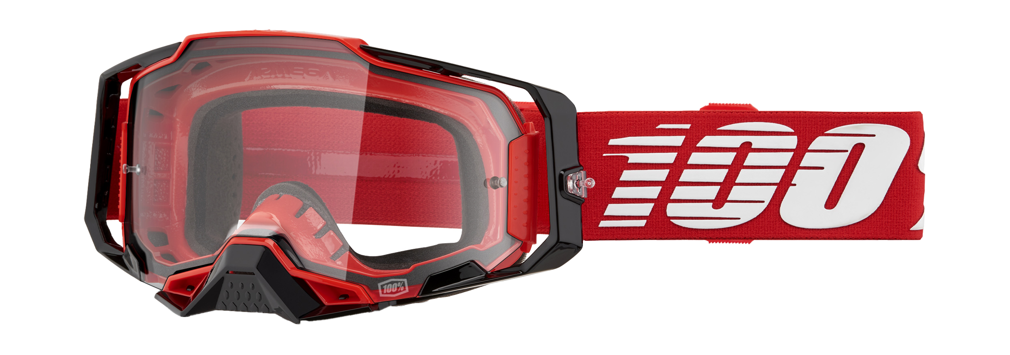 100% Motocross Goggle Armega Red - Clear