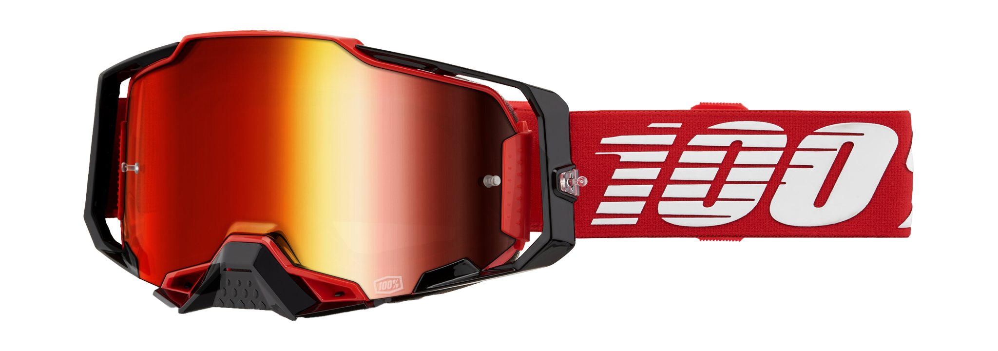 100% Motocross Goggle Armega Red - Mirror Red