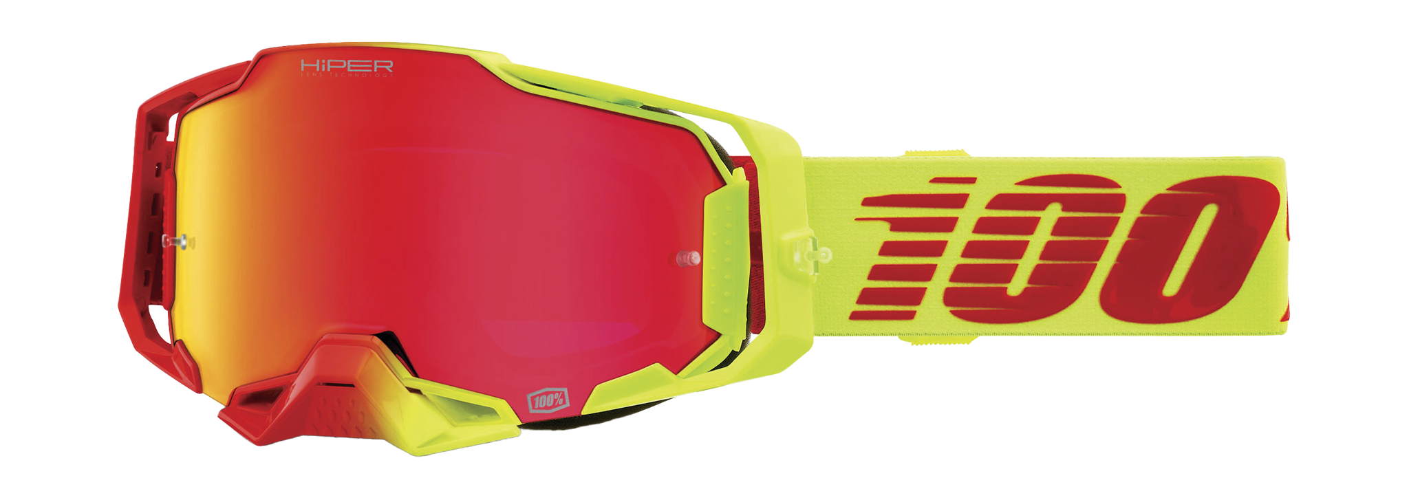 100% Motocross Goggle Armega Solaris - HiPER Mirror Red