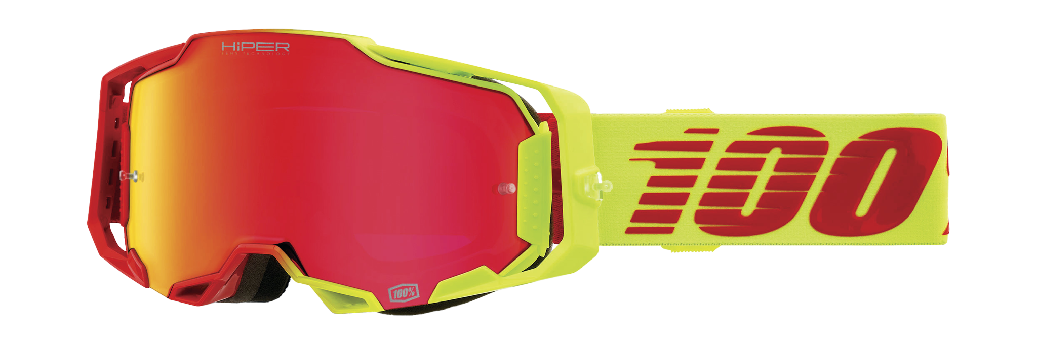 100% Motocross Goggle Armega Solaris - HiPER Mirror Red