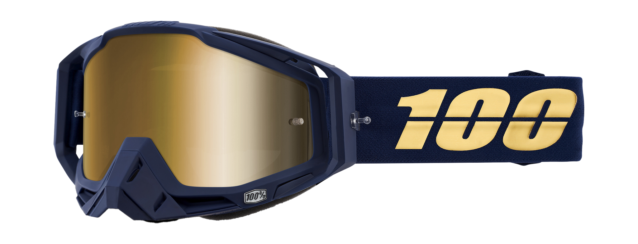 100% Motocross Goggle Racecraft 1 Bakken - Mirror True Gold