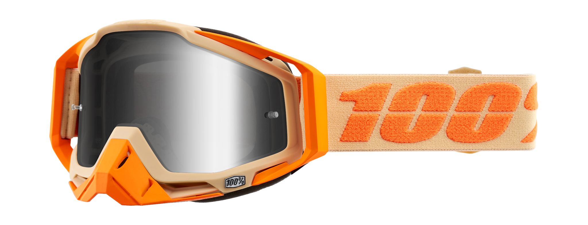 100% Motocross Goggle Racecraft 1 Sahara - Mirror Silver