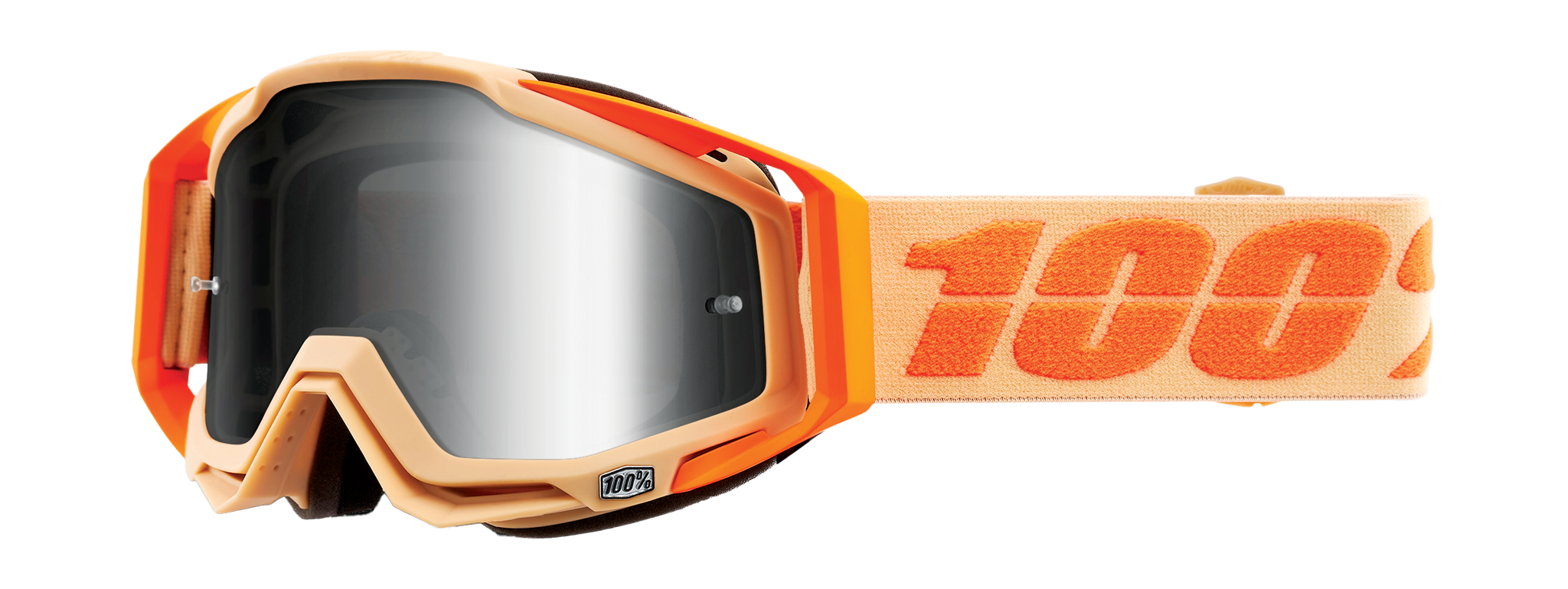 100% Motocross Goggle Racecraft 1 Sahara - Mirror Silver