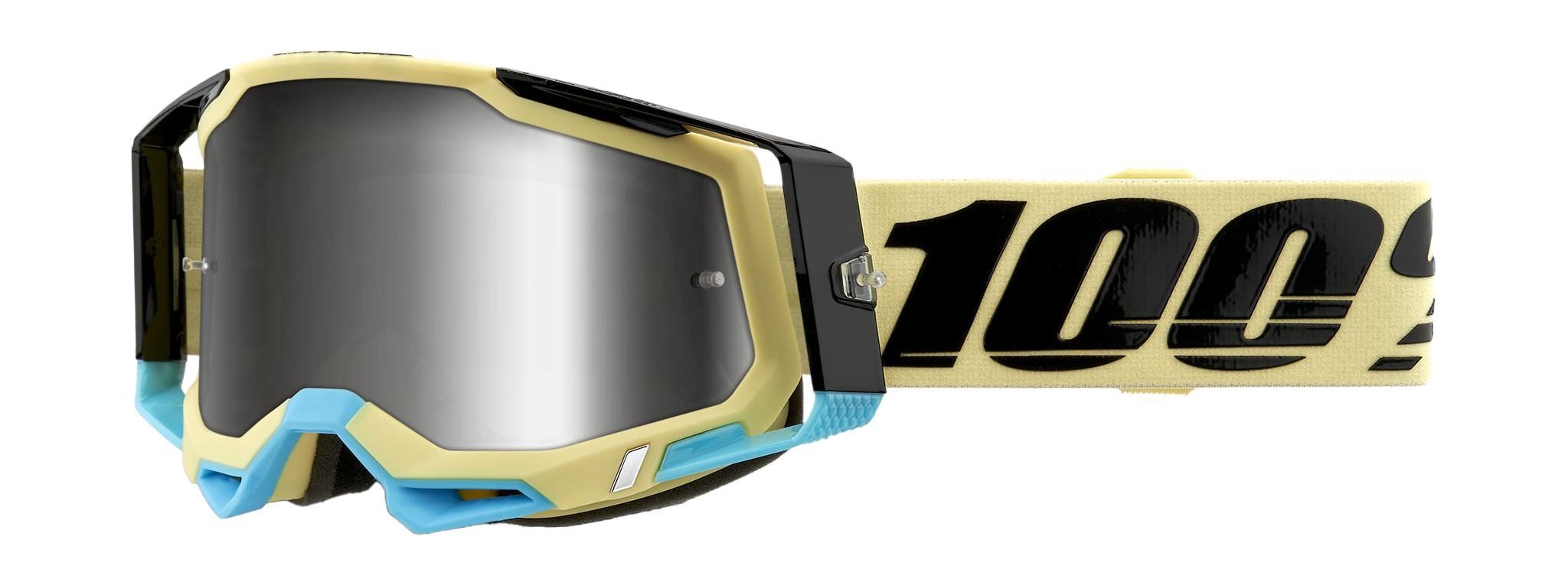 100% Motocross Goggle Racecraft 2 Airblast - Mirror Silver