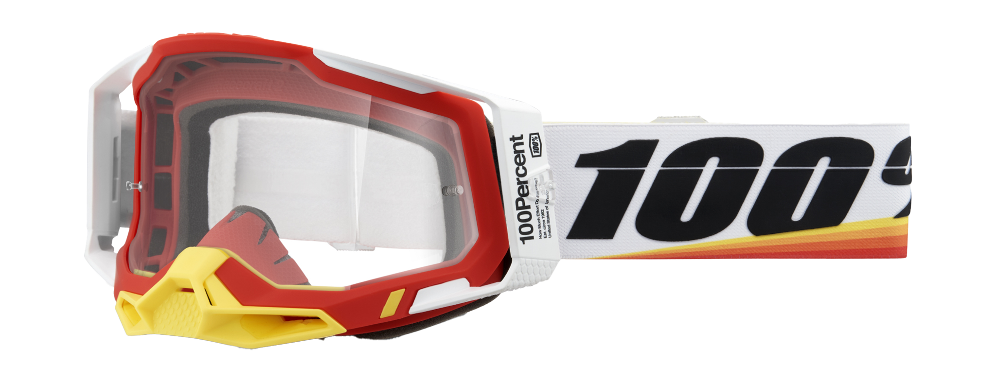 100% Motocross Goggle Racecraft 2 Arsham Red - Clear
