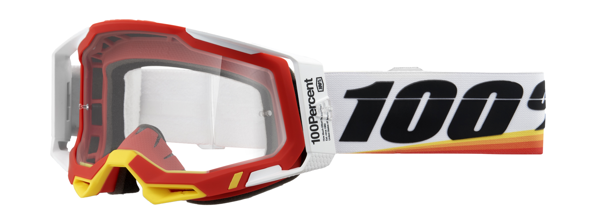 100% Motocross Goggle Racecraft 2 Arsham Red - Clear