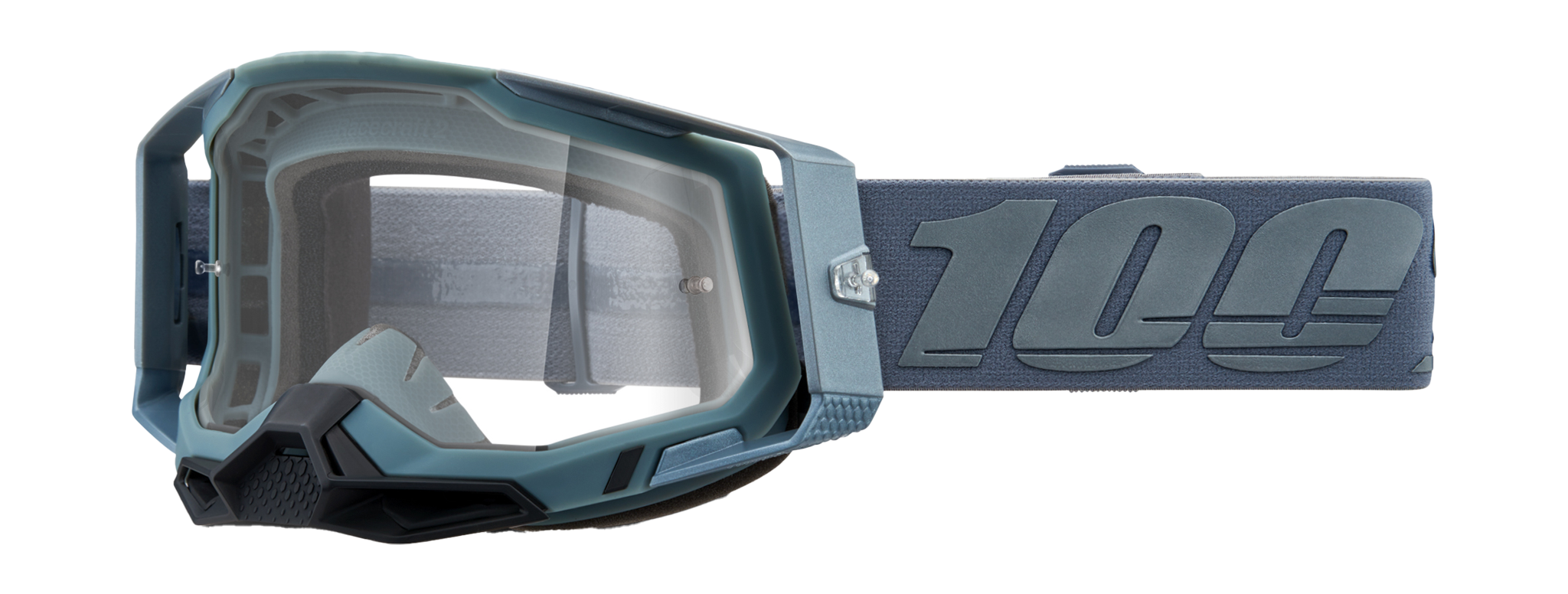 100% Motocross Goggle Racecraft 2 Battleship - Clear