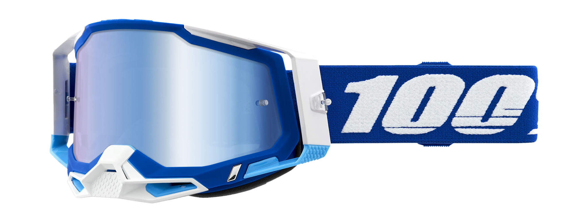 100% Motocross Goggle Racecraft 2 Blue - Mirror Blue