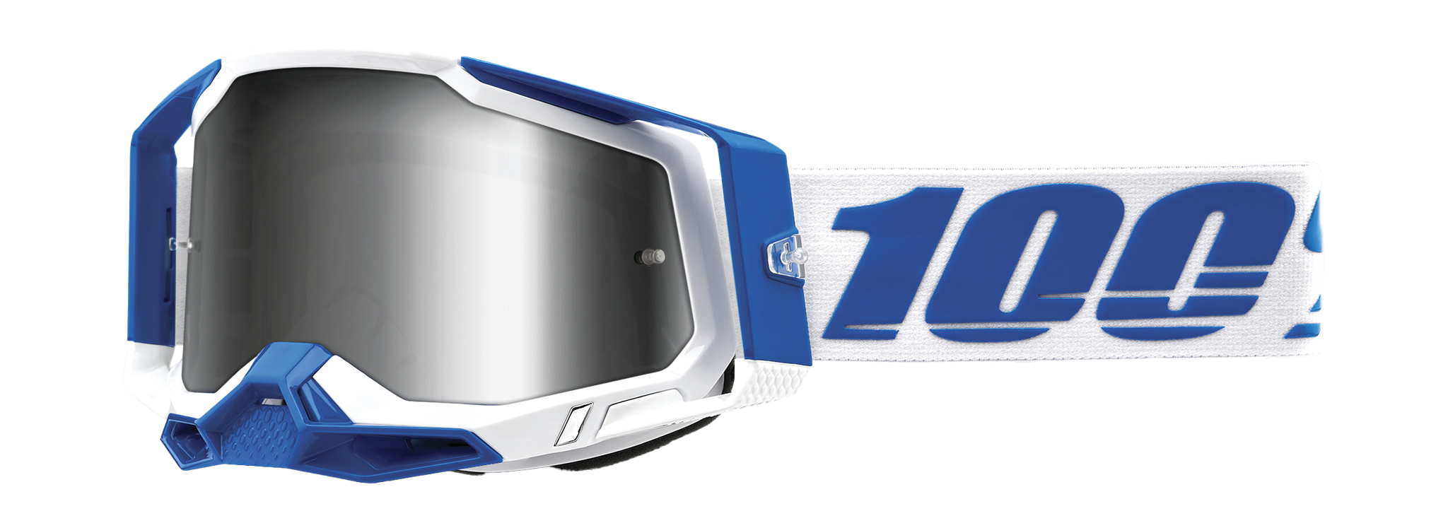 100% Motocross Goggle Racecraft 2 Isola - Mirror Silver Flash