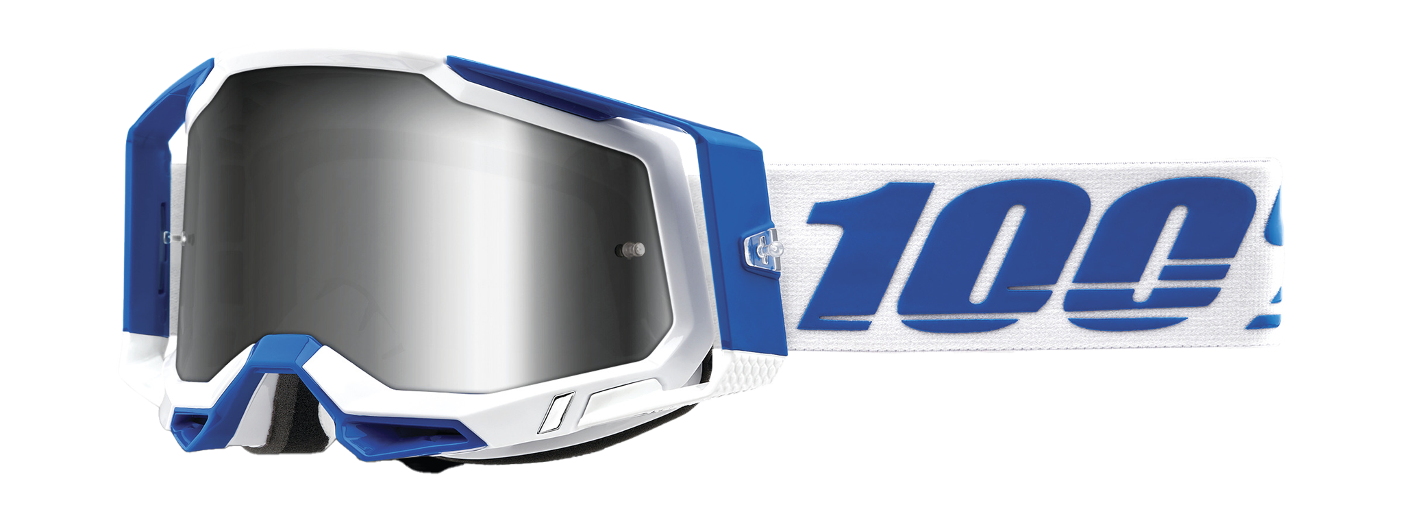 100% Motocross Goggle Racecraft 2 Isola - Mirror Silver Flash