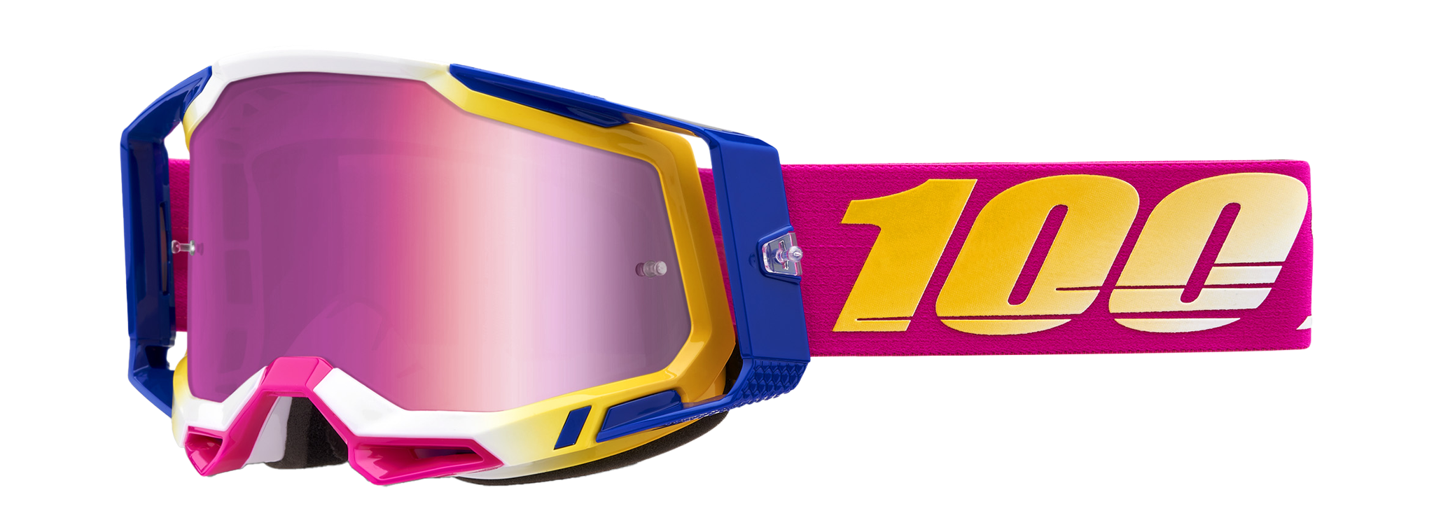 100% Motocross Goggle Racecraft 2 Mission - Mirror Pink