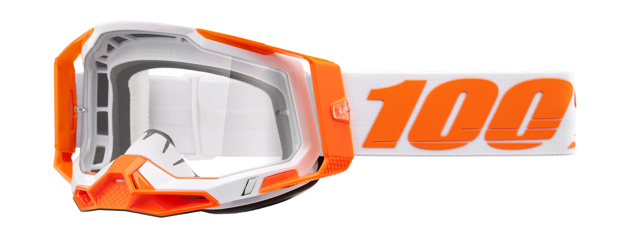100% Motocross Goggle Racecraft 2 Orange - Clear